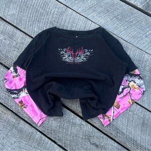 Y2K Camo Waffle Long Sleeve